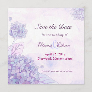 Hydrangea Wedding Save the Date