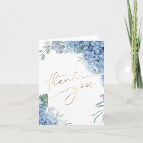 Hydrangea wedding  small thank you card