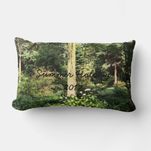 Hydrangea Wood Trees Nature Photography Lumbar Pillow