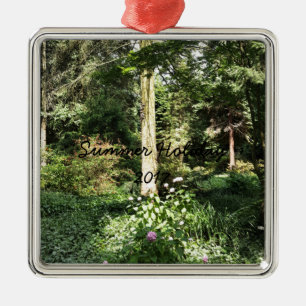 Hydrangea Wood Trees Nature Photography Metal Ornament