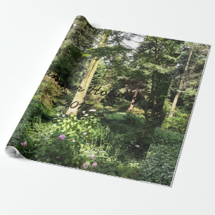 Hydrangea Wood Trees Nature Photography Wrapping Paper