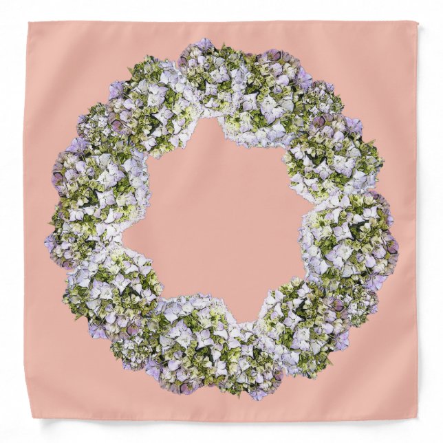 Hydrangea Wreath Bandana (Front)