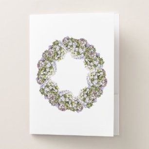 Hydrangea Wreath Pocket Folder