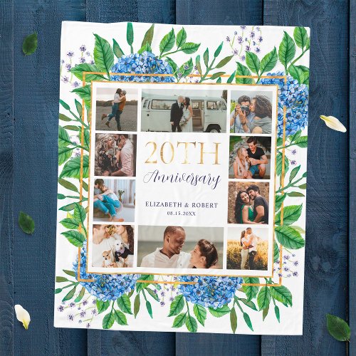 Hydrangeas 20th Anniversary Custom Photo Collage