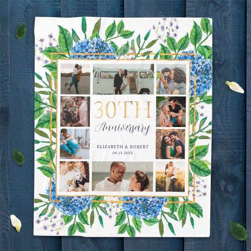 Hydrangeas 30th Anniversary Custom Photo Collage