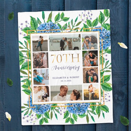 Hydrangeas 70th Anniversary Custom Photo Collage