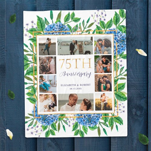 Hydrangeas 75th Anniversary Custom Photo Collage
