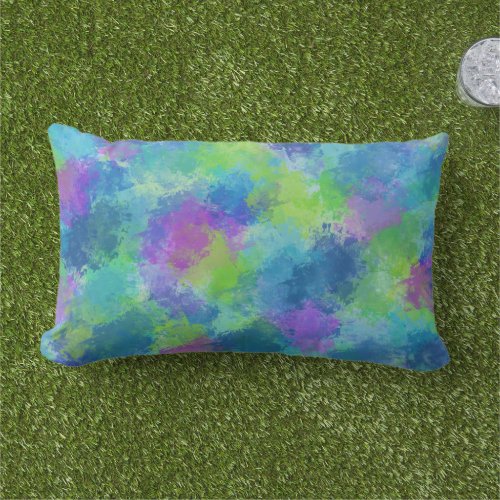 Hydrangeas Abstract Lumbar Pillow