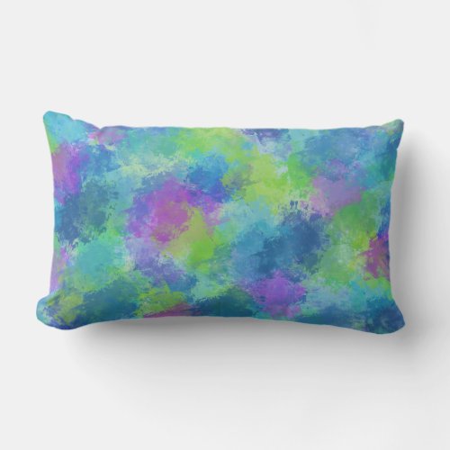 Hydrangeas Abstract Lumbar Pillow