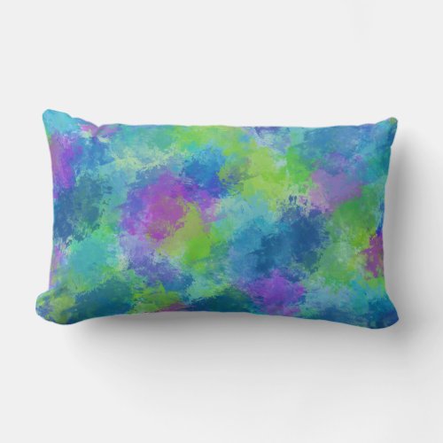 Hydrangeas Abstract Lumbar Pillow