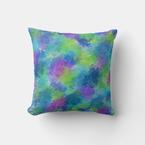 Hydrangeas Abstract Throw Pillow