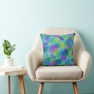 Hydrangeas Abstract Throw Pillow
