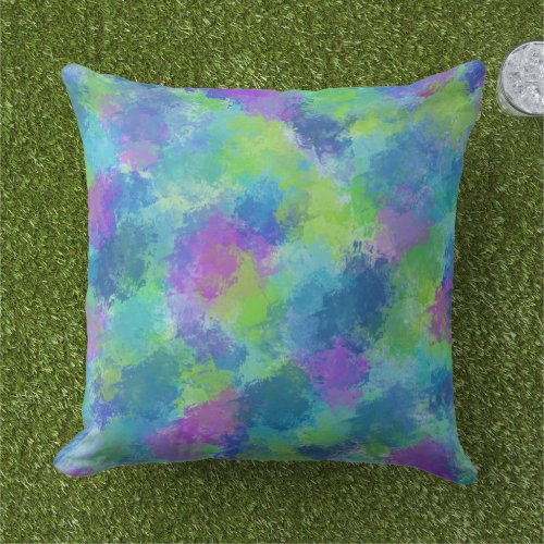 Hydrangeas Abstract Throw Pillow