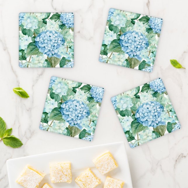 Hydrangeas Acrylic Coaster Set (In Situ)