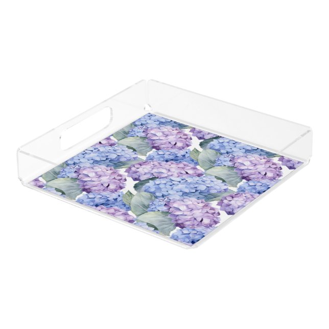 Hydrangeas  acrylic tray (Angled)