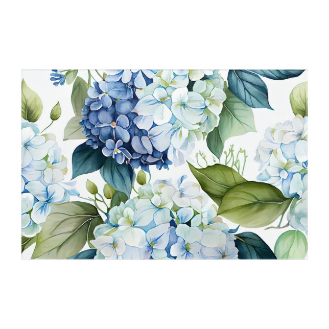 Hydrangeas Acrylic Wall Art (Front)