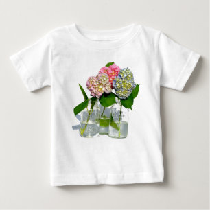 Hydrangeas and Mason jar Baby T-Shirt