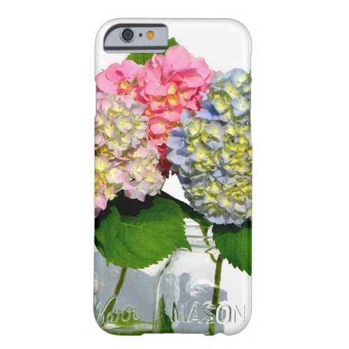 hydrangeas and mason jar barely there iPhone 6 case