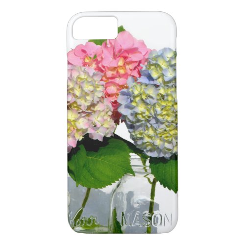 Hydrangeas and Mason jar iPhone 87 Case