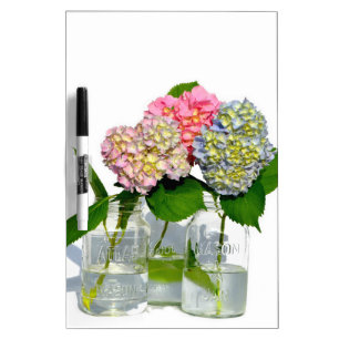 hydrangeas and mason jar Dry-Erase board