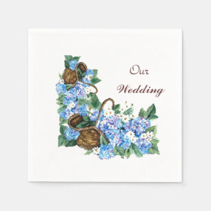 Hydrangeas basket napkins