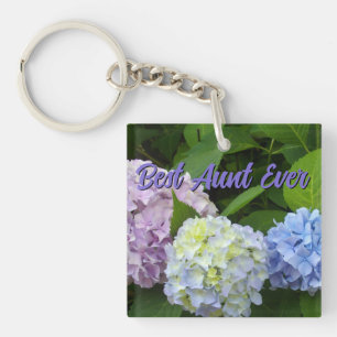 Hydrangeas, best Aunt ever Keychain