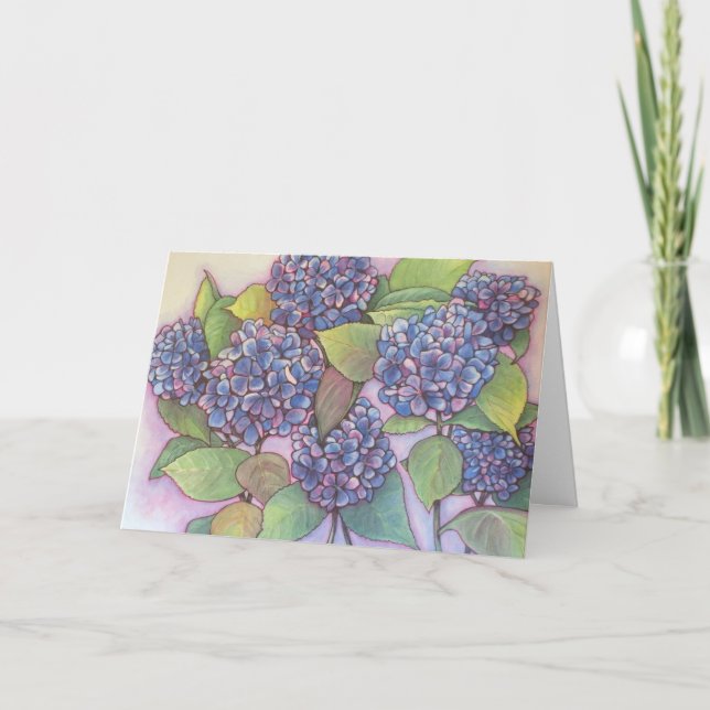 Hydrangeas blank GREETING CARD (Front)