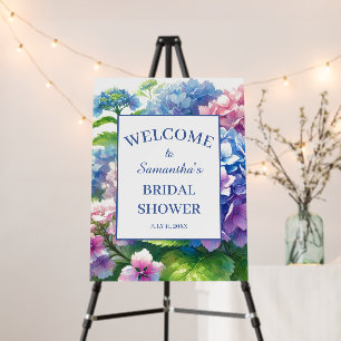 Hydrangeas Blue Flowers Bridal Shower Foam Board