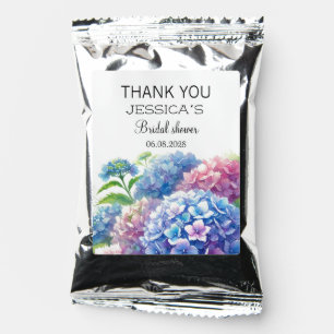 Hydrangeas Blue Flowers  Bridal Shower Party Coffee Drink Mix