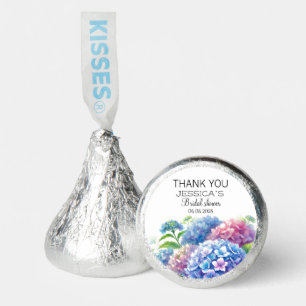 Hydrangeas Blue Flowers  Bridal Shower Party Hershey®'s Kisses®