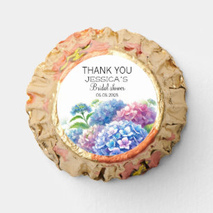Hydrangeas Blue Flowers Bridal Shower Party Reese's Peanut Butter Cups