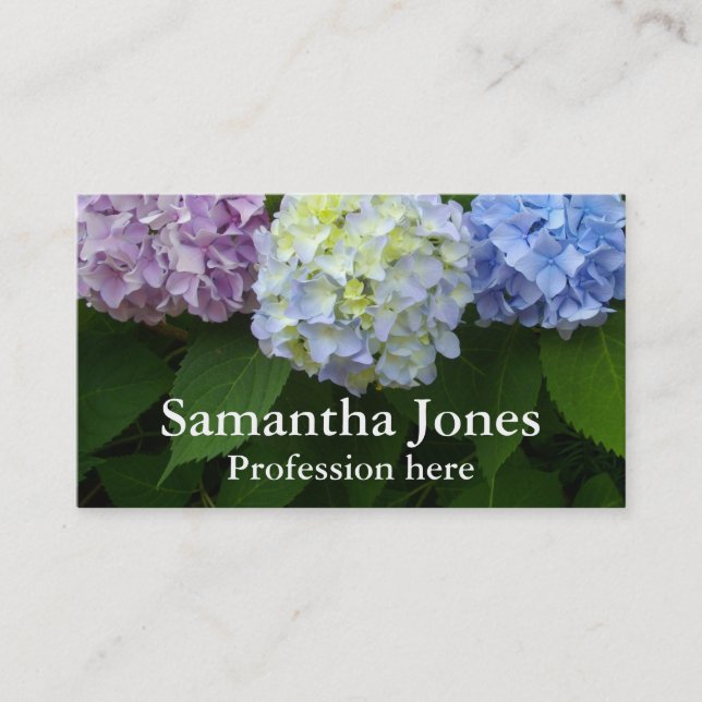 Hydrangeas Business Card (Front)