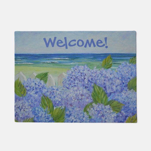 Hydrangeas By The Sea Doormat (Front)