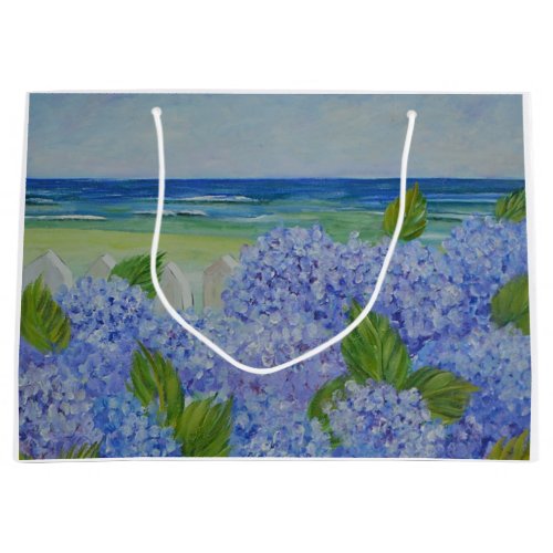 Hydrangeas By The Sea Large Gift Bag