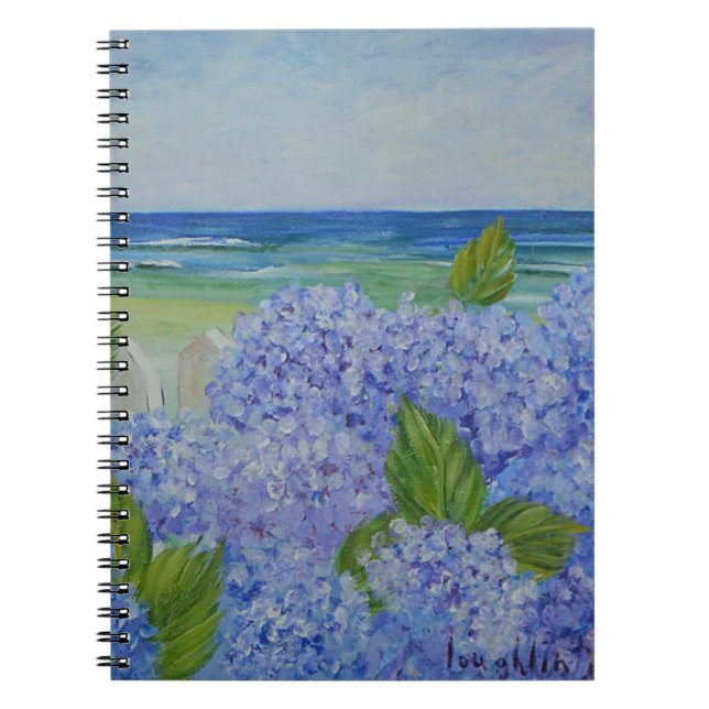 Hydrangeas By the Sea Notebook (Front)