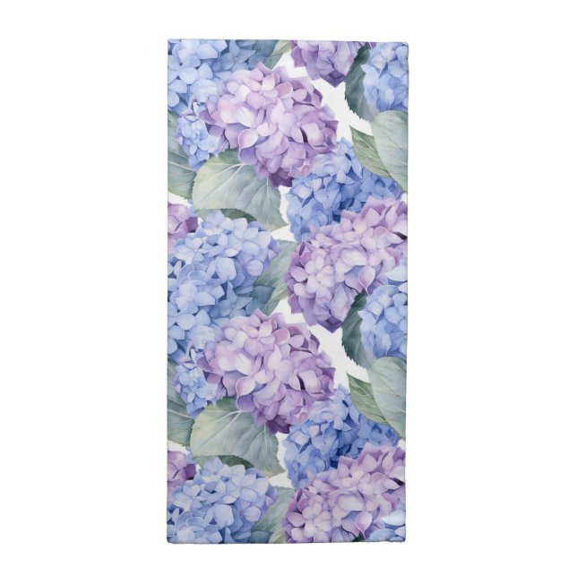 Hydrangeas Cocktail Cloth Napkin (Half Fold)