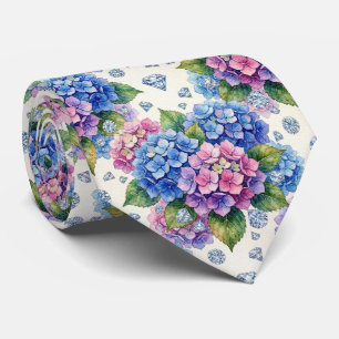 Hydrangeas & Diamonds Wedding and Events Neck Tie