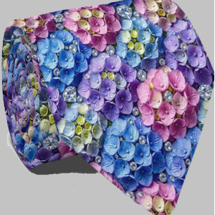 Hydrangeas & Diamonds Wedding and Events Neck Tie