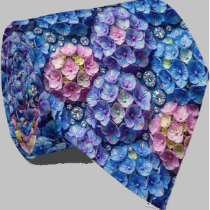 Hydrangeas & Diamonds Wedding and Events Neck Tie