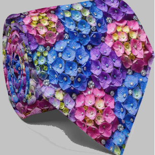 Hydrangeas & Diamonds Wedding and Events Neck Tie