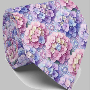 Hydrangeas & Diamonds Wedding and Events Neck Tie