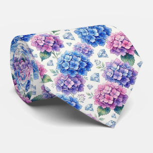 Hydrangeas & Diamonds Wedding and Events Neck Tie