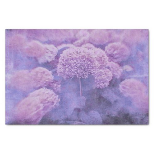 Hydrangeas Floral Chic Purple Vintage Texture Tissue Paper