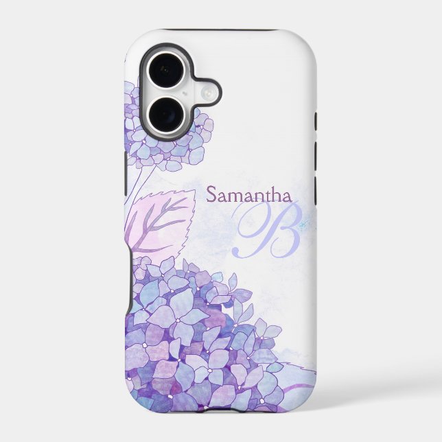 Hydrangeas Floral Monogram iPhone 5 Case-Mate Case (Back)