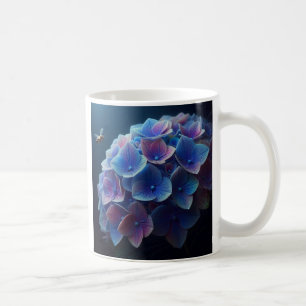 Hydrangeas Floral Purple and Blue Coffee Mug