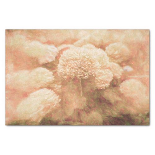 Hydrangeas Floral Sepia Blush Pink Vintage Tissue Paper