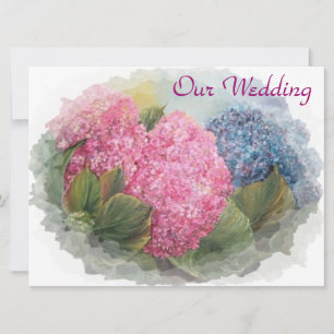 HYDRANGEAS FRAME - wedding invitation