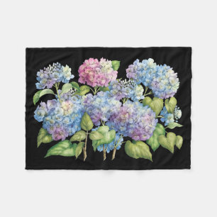 Hydrangeas in Bloom Fleece Blanket