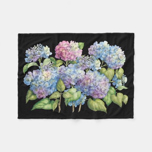 Hydrangeas in Bloom Fleece Blanket