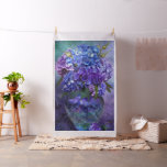 Hydrangeas In Hydrangea Vase Art Fabric